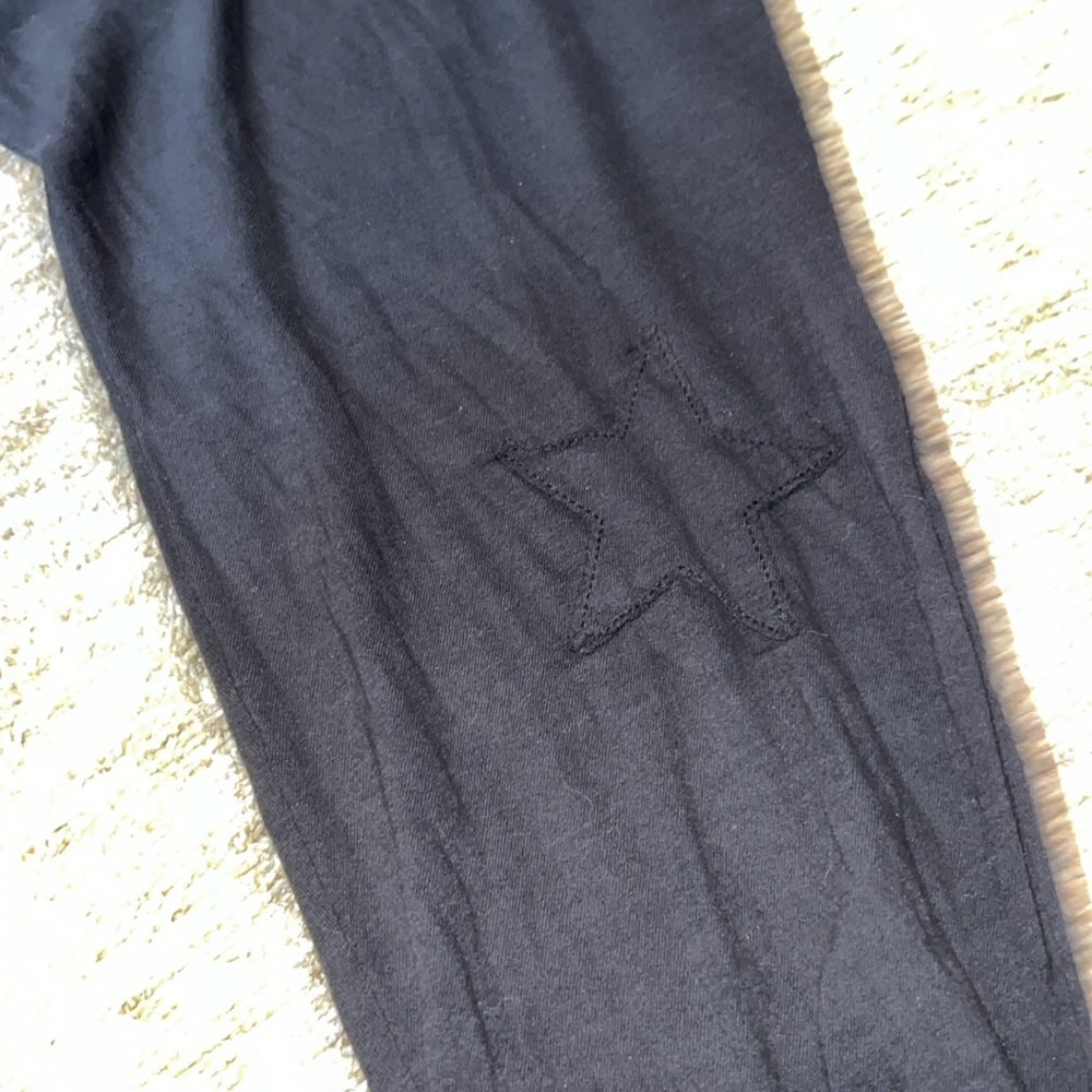 NWOT Sundry Star Drop Crotch Harem Sweatpant Black Size 0-XS Can Fit Up To Small - Picture 8 of 15